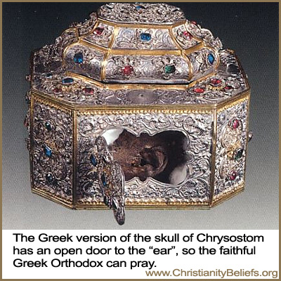 Greek version of the skull of Chrysostom