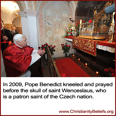 Pope Benedict prayed to the skill of Saint Wenceslaus