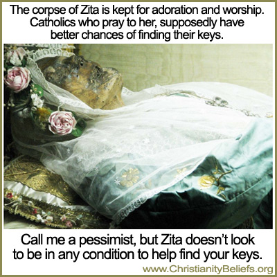 Catholics pray to skeleton of Zita to help find keys