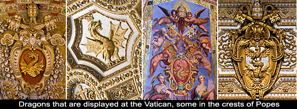 Revelation 13 says that Satan the dragon gives authority to the antichrist beast, yet there's many dragons at the Vatican